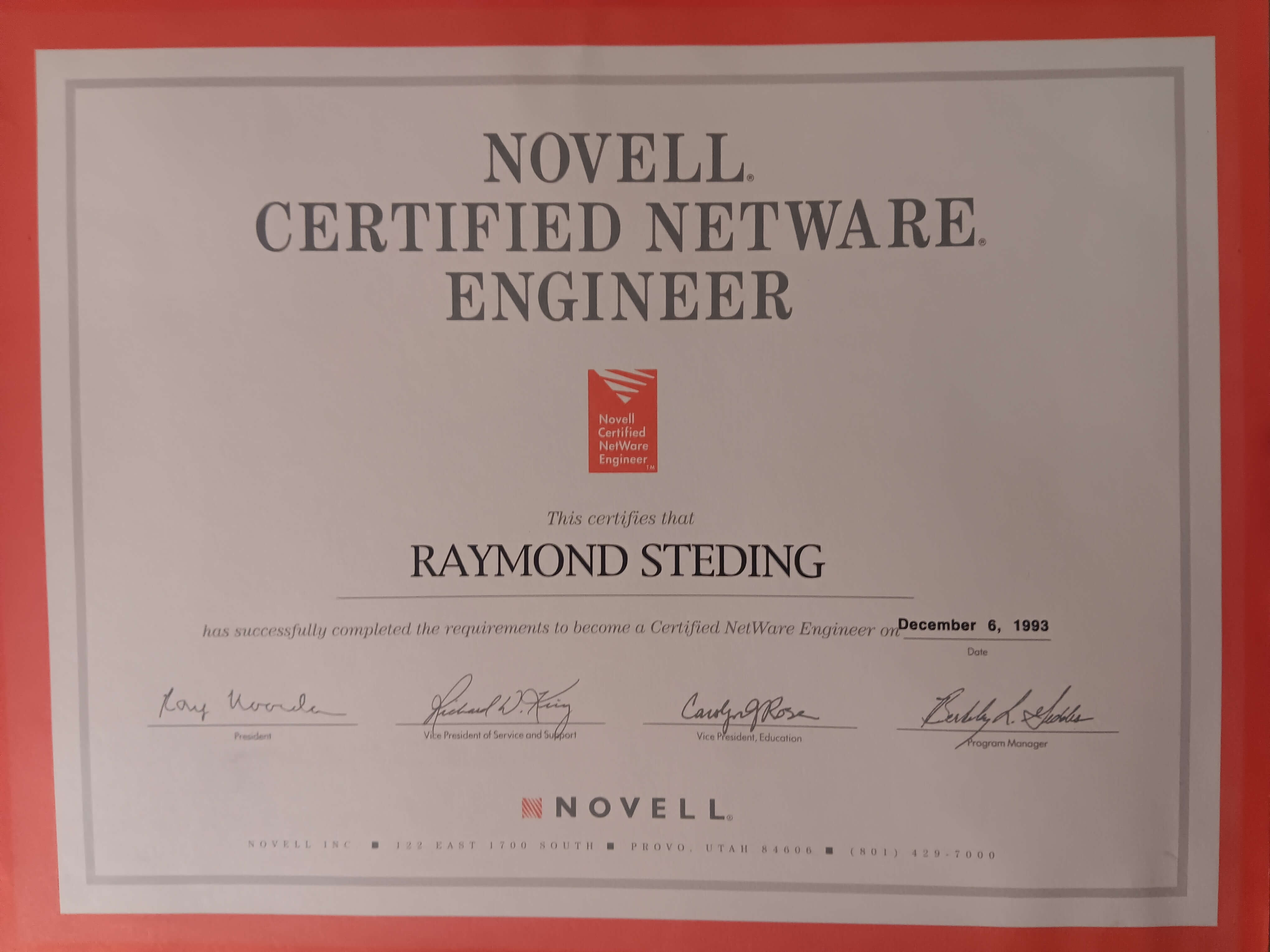 Novell Certified NetWare Engineer